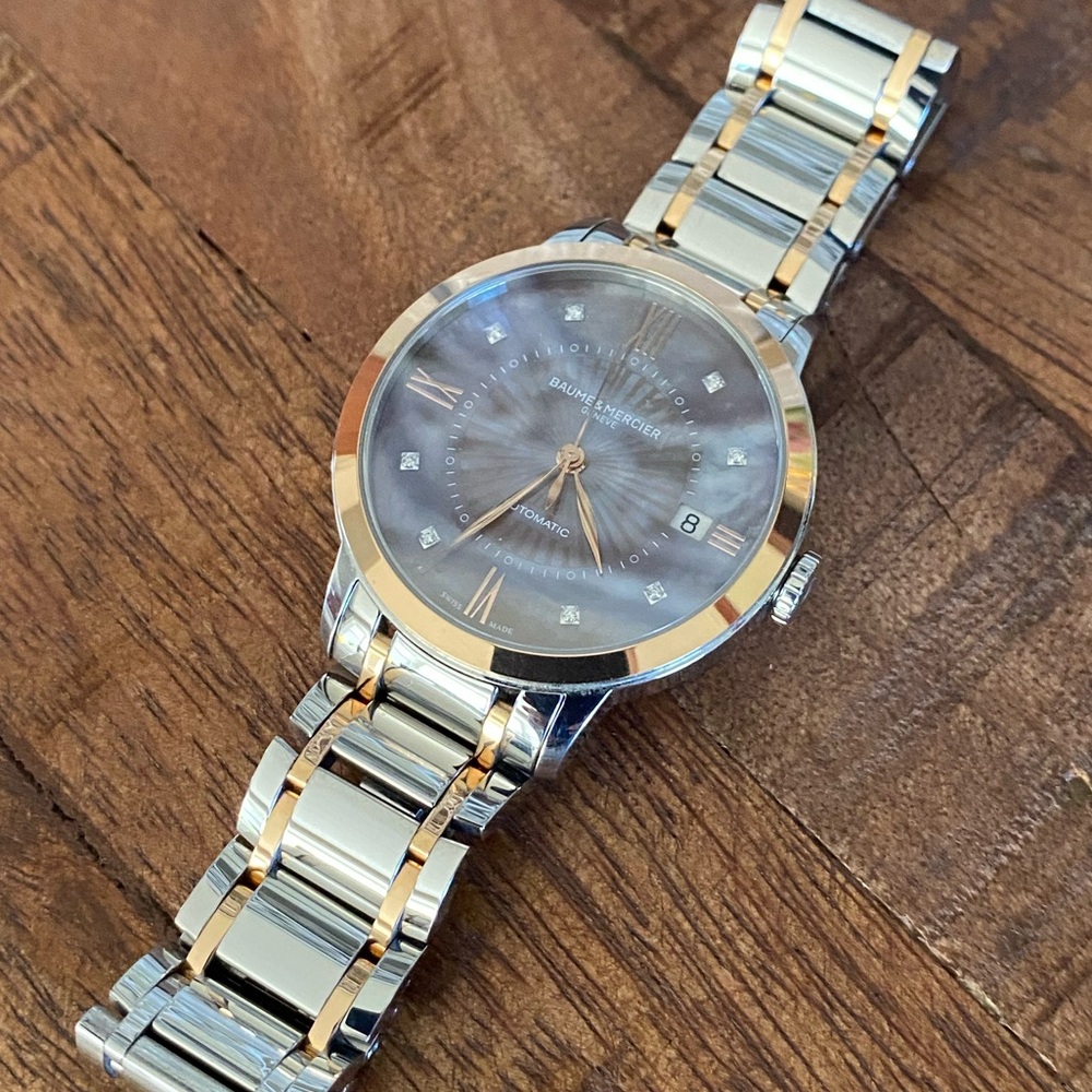 Baume et Mercier CLASSIMA Limited Edition Diamond & MOP Automatic Watch EUC